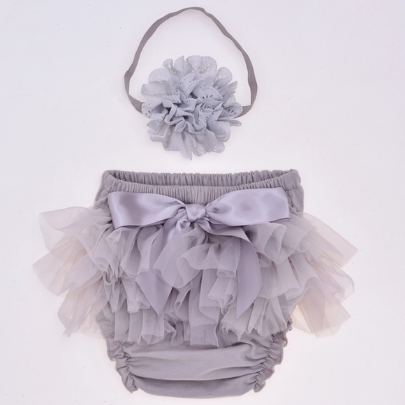 Baby Gray Bloomers Holiday Set (NEW) - Picture 3 of 8